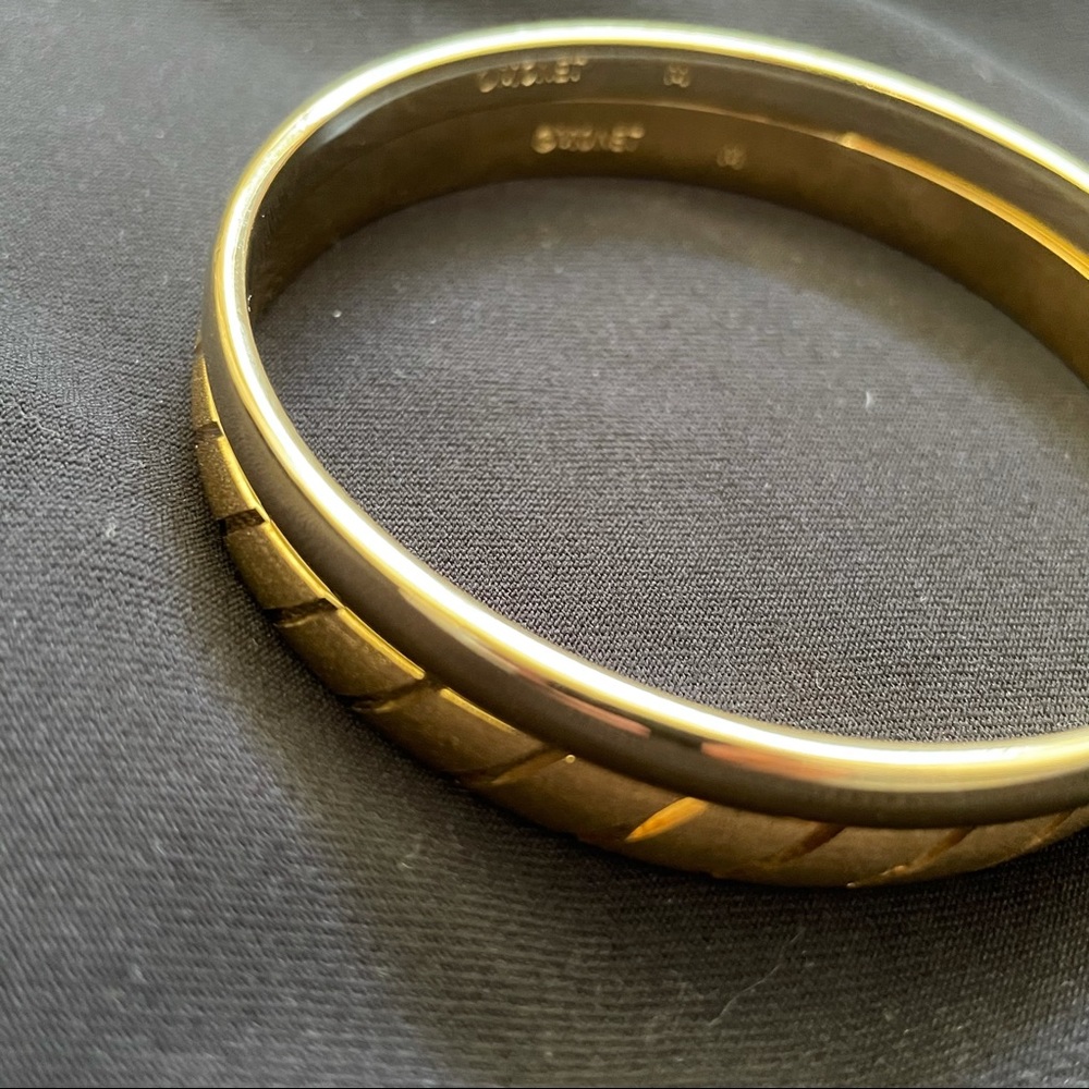 Monet Gold Toned Bangles set of 2 - Picture 3 of 9